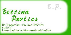 bettina pavlics business card